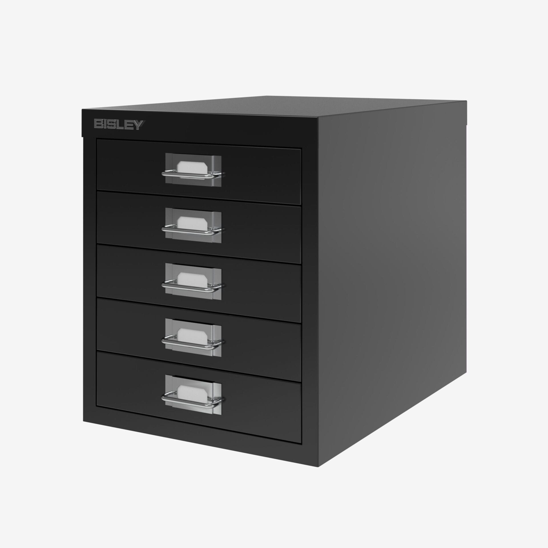 Bisley 5 Drawer Steel Desktop Multidrawer Storage Cabinet, Light Gray  (MD5-LG)