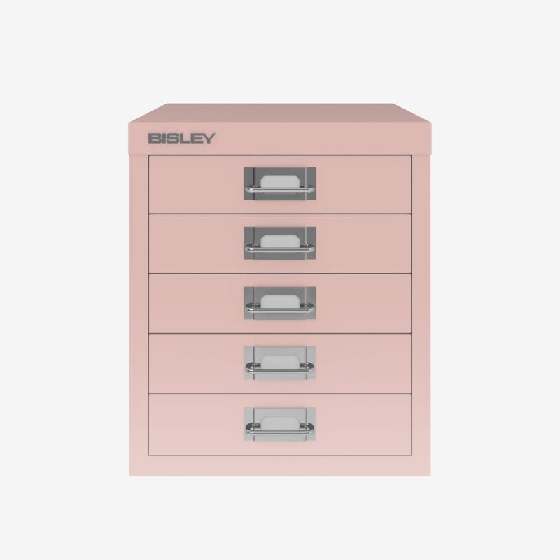 Bisley 5 Drawer Filing Cabinet - Pink – PrinceGB