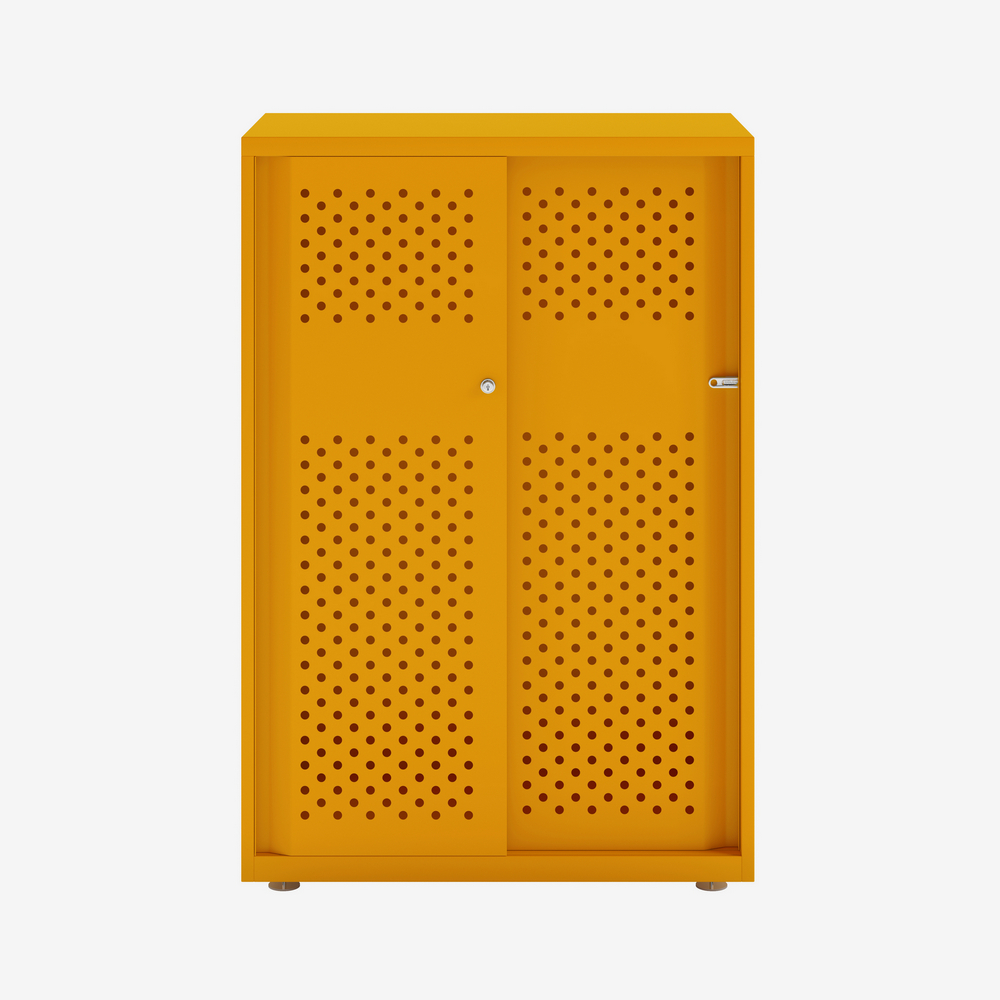 Bisley yellow filing cabinet